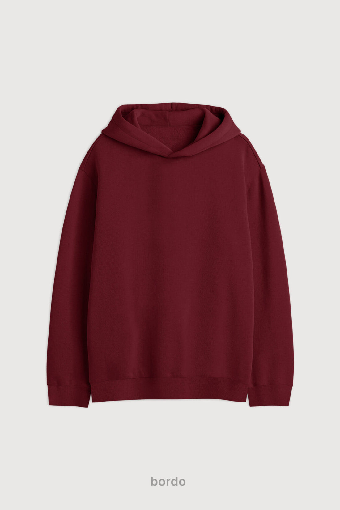 Hoodie Oversize Frisado - Bordo