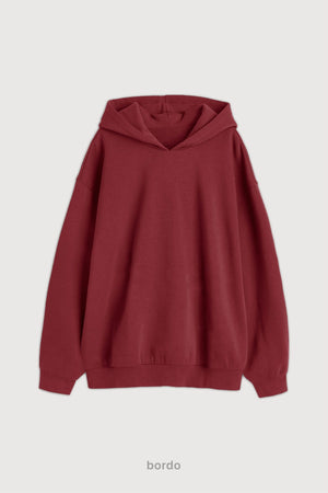 Hoodie Oversize Super Soft - Bordo