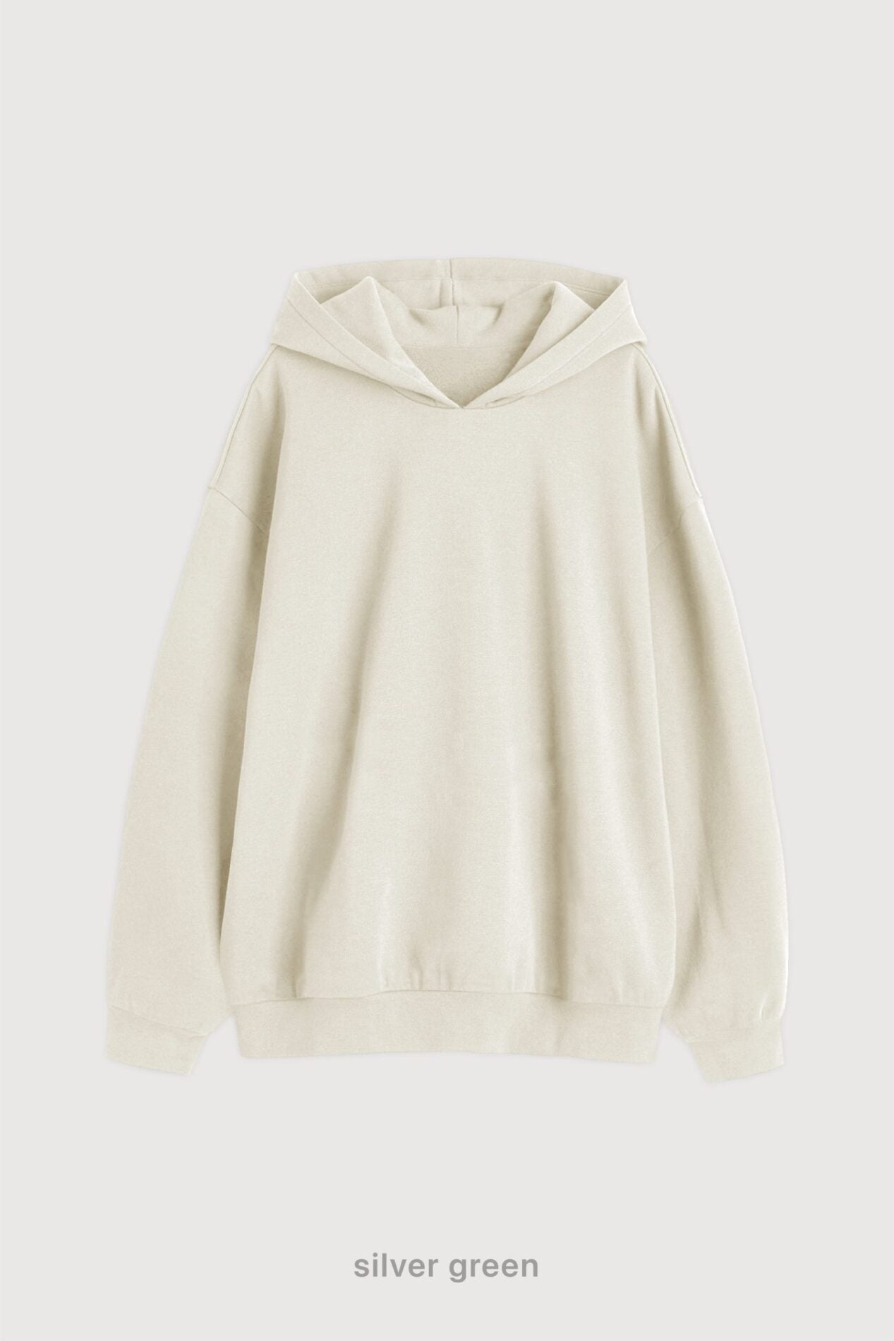 Hoodie Oversize Super Soft - Silver Green