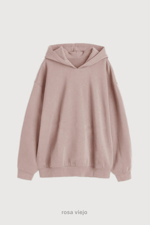 Hoodie Oversize Super Soft - Rosa Viejo