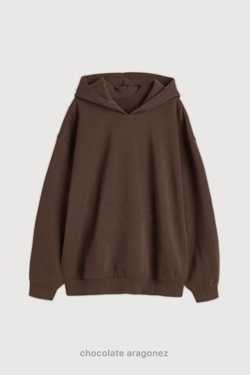 Hoodie Oversize Super Soft - Chocolate Aragonez