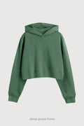 Hoodie Wide Cut Frisado - Deep Grass Freen