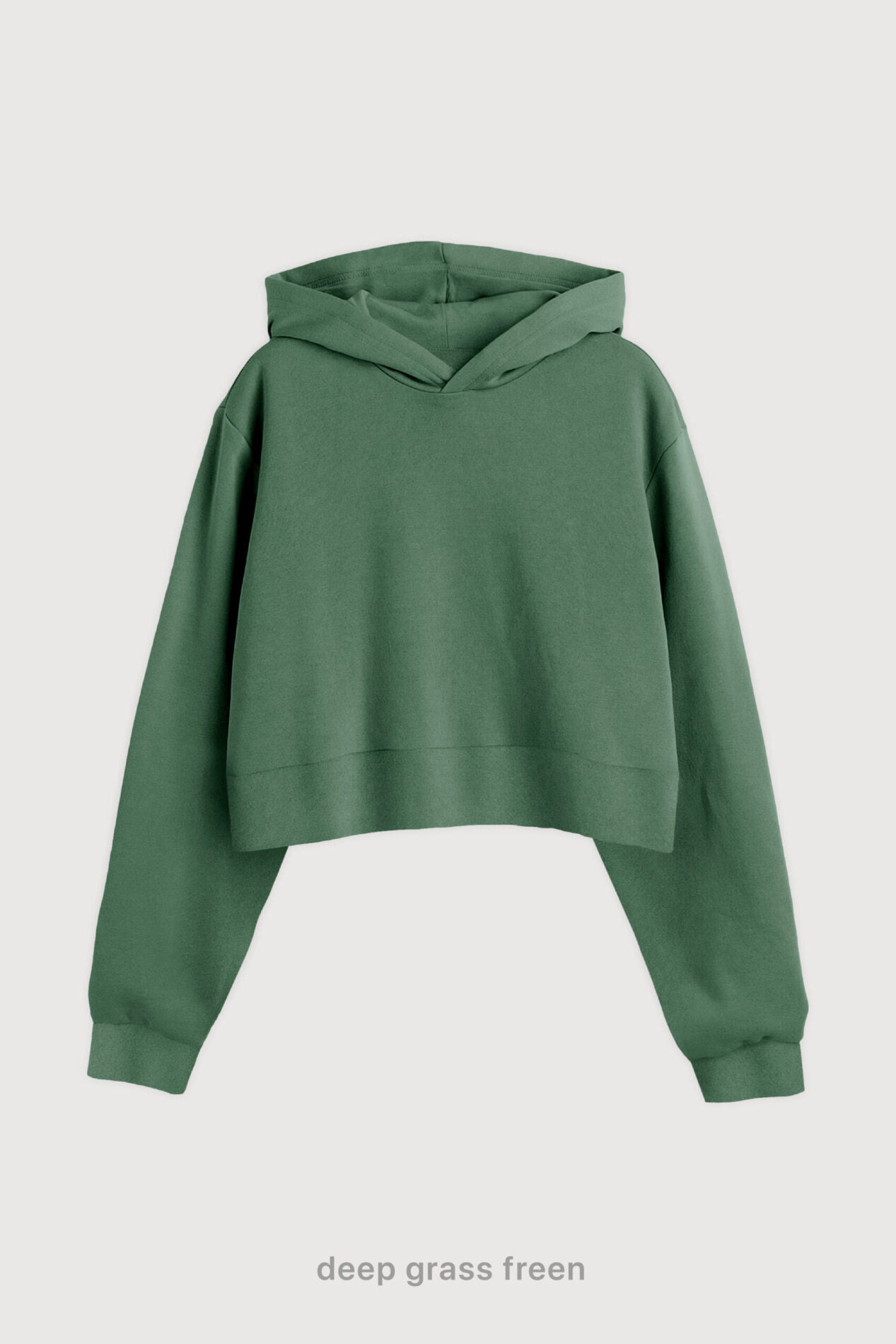 Hoodie Wide Cut Frisado - Deep Grass Freen