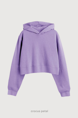 Hoodie Wide Cut Frisado - Crocus Petal