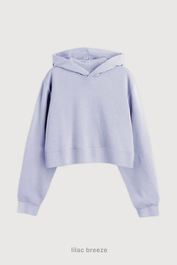 Hoodie Wide Cut Frisado - Lilac Breeze