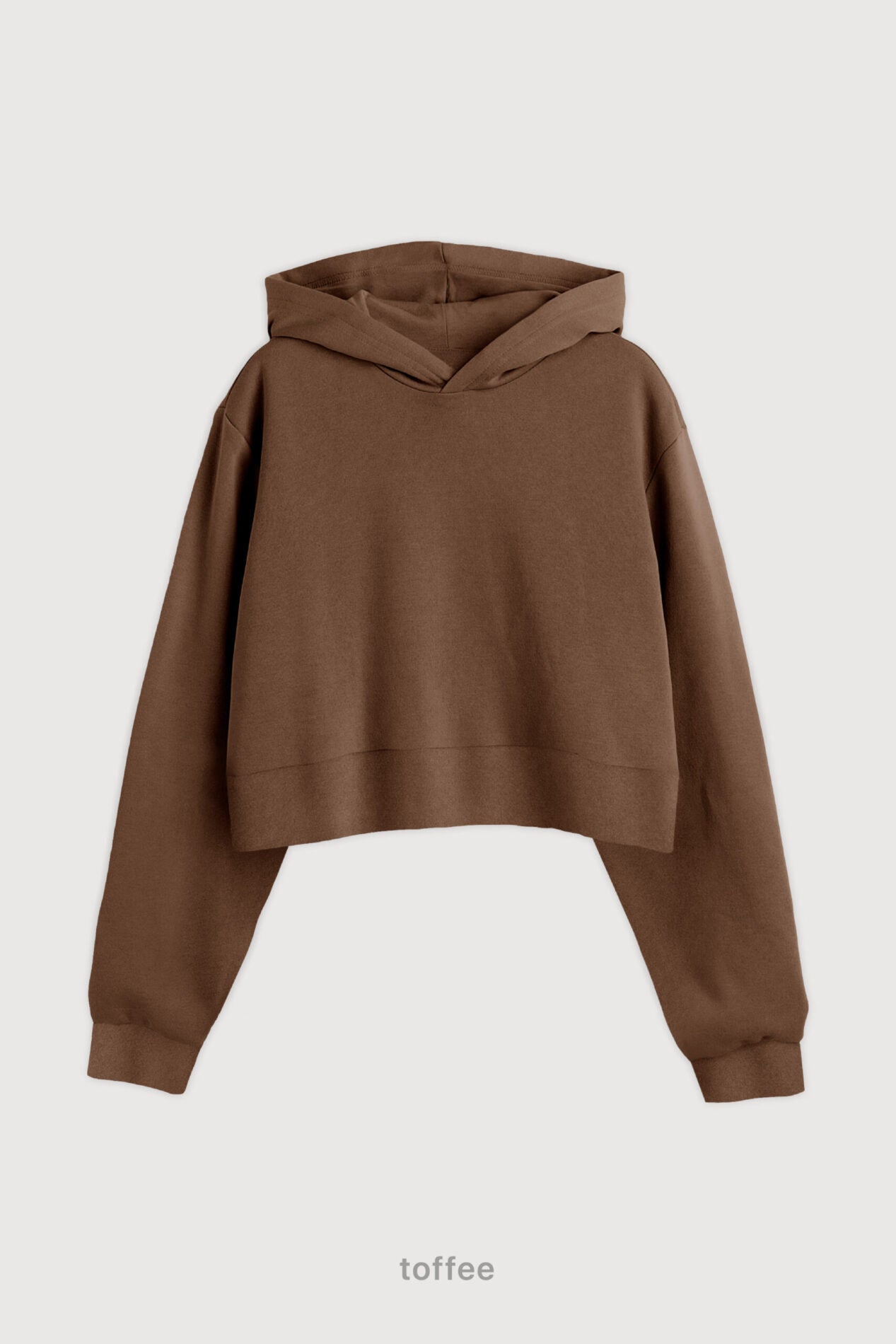 Hoodie Wide Cut Frisado - Toffee