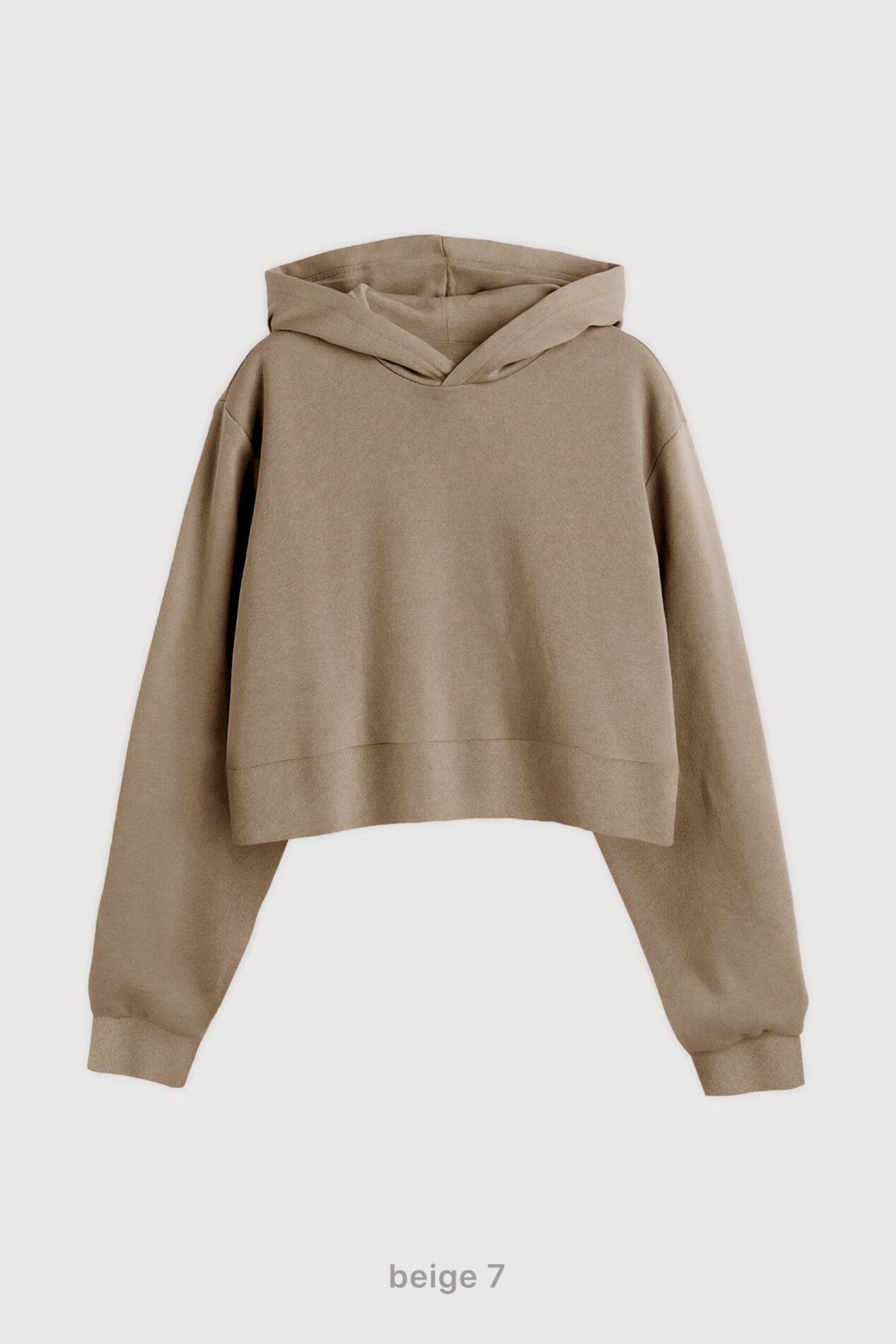 Hoodie Wide Cut Frisado - Beige 7