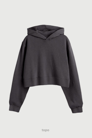 Hoodie Wide Cut Frisado - Topo