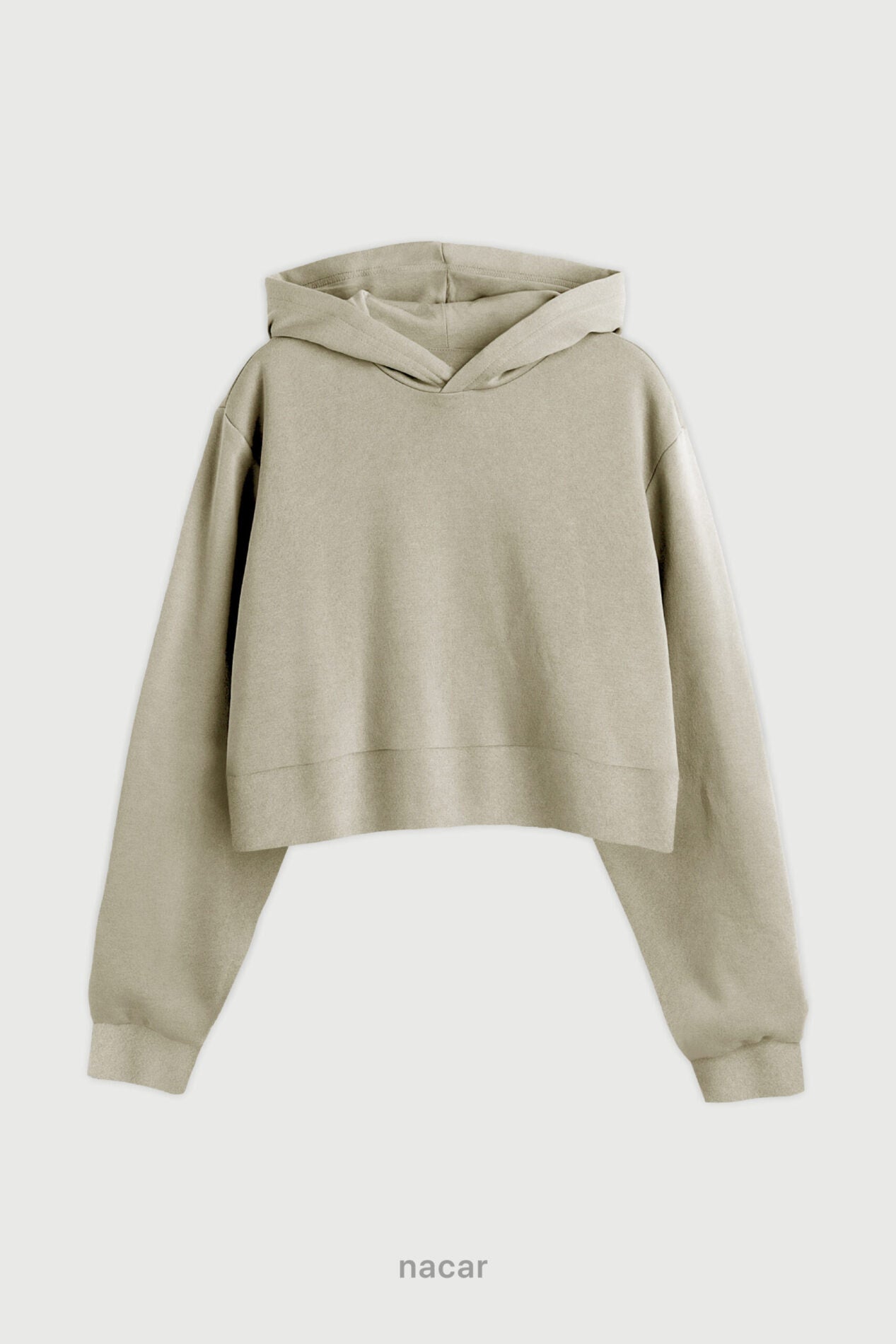 Hoodie Wide Cut Frisado - Nacar