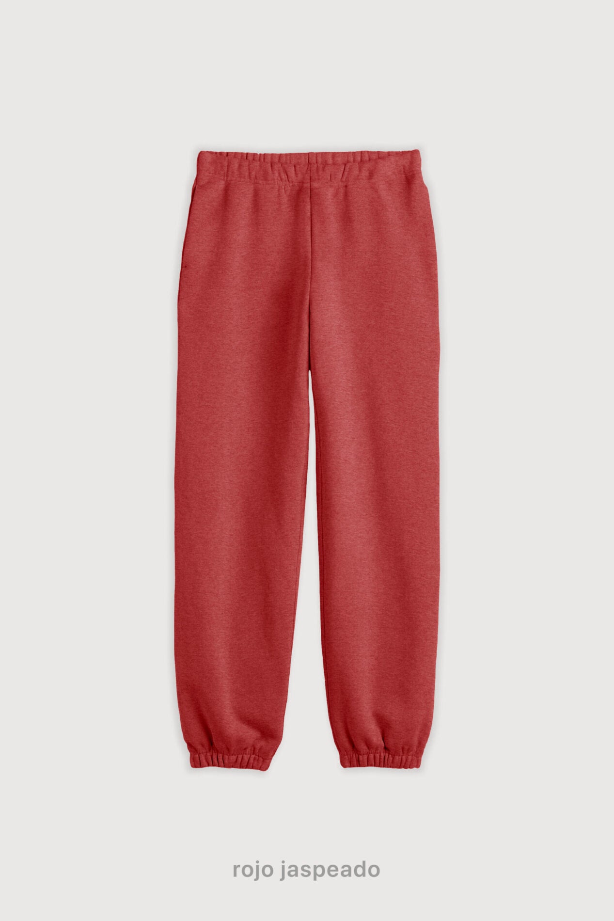 Jogger Regular Super Soft Frisado - Rojo Jaspeado