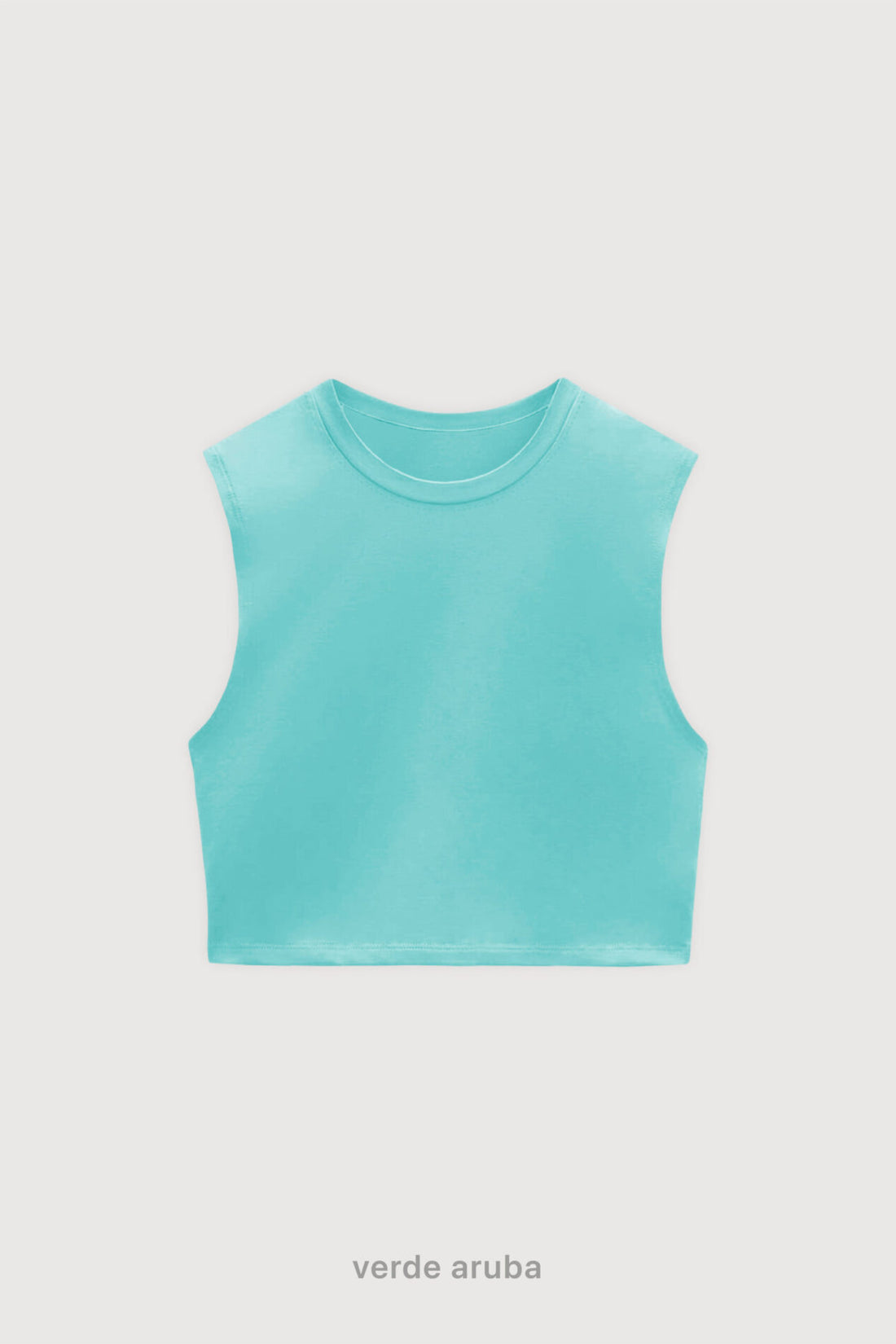 Musculosa Crop Top - Verde Aruba