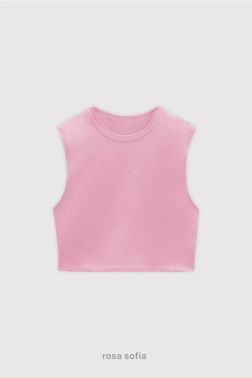 Musculosa Crop Top - Rosa Sofia