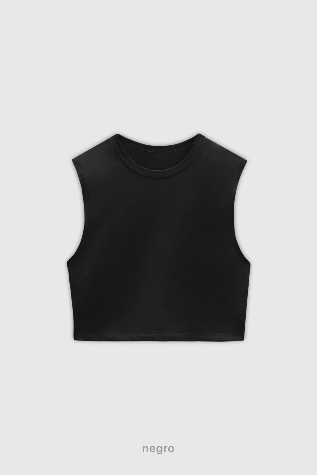 Musculosa Crop Top - Negro