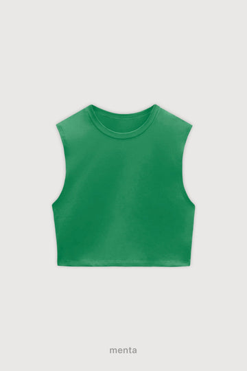 Musculosa Crop Top - Menta