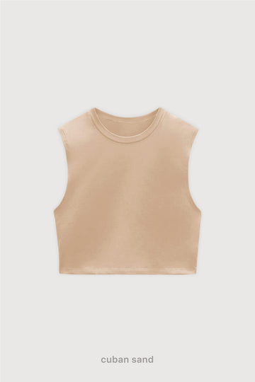 Musculosa Crop Top - Cuban Sand