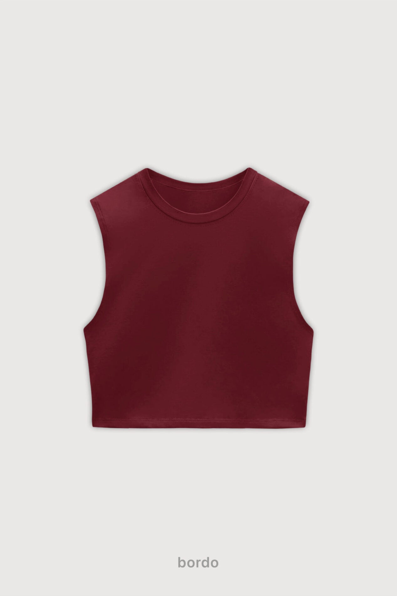 Musculosa Crop Top - Bordo