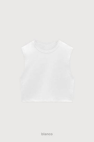 Musculosa Crop Top - Blanco