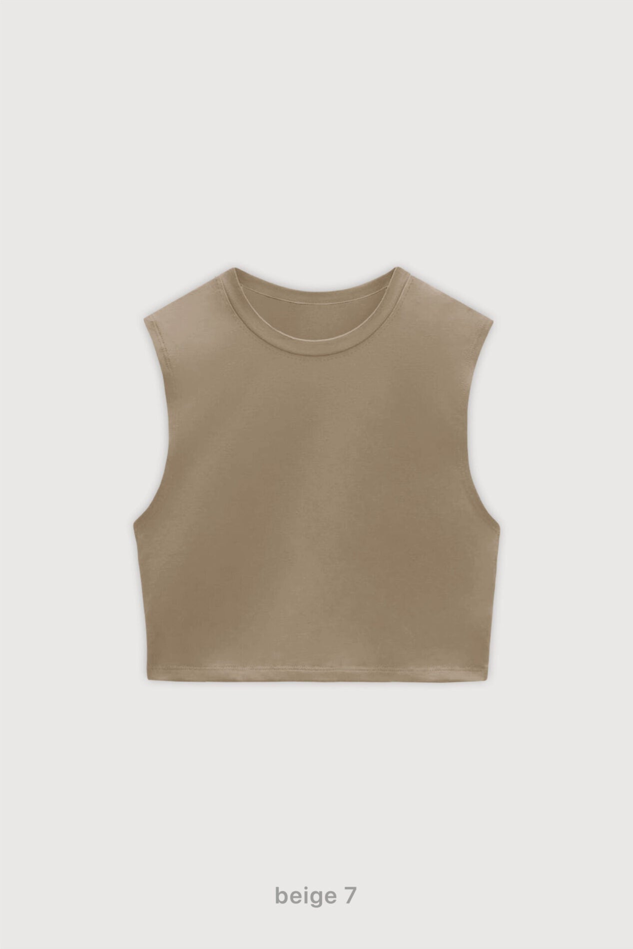 Musculosa Crop Top - Beige 7