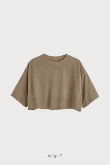 Remera Crop - Beige 7