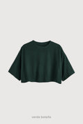 Remera Crop - Verde Botella