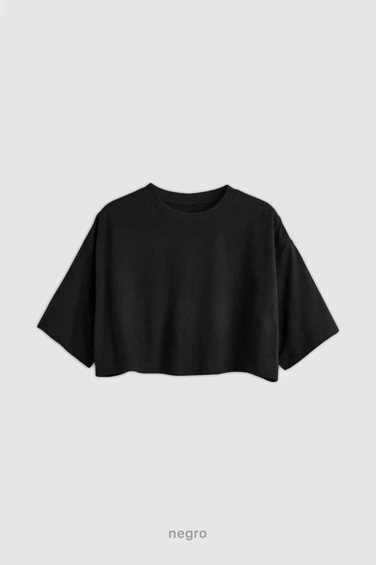 Remera Crop - Negro