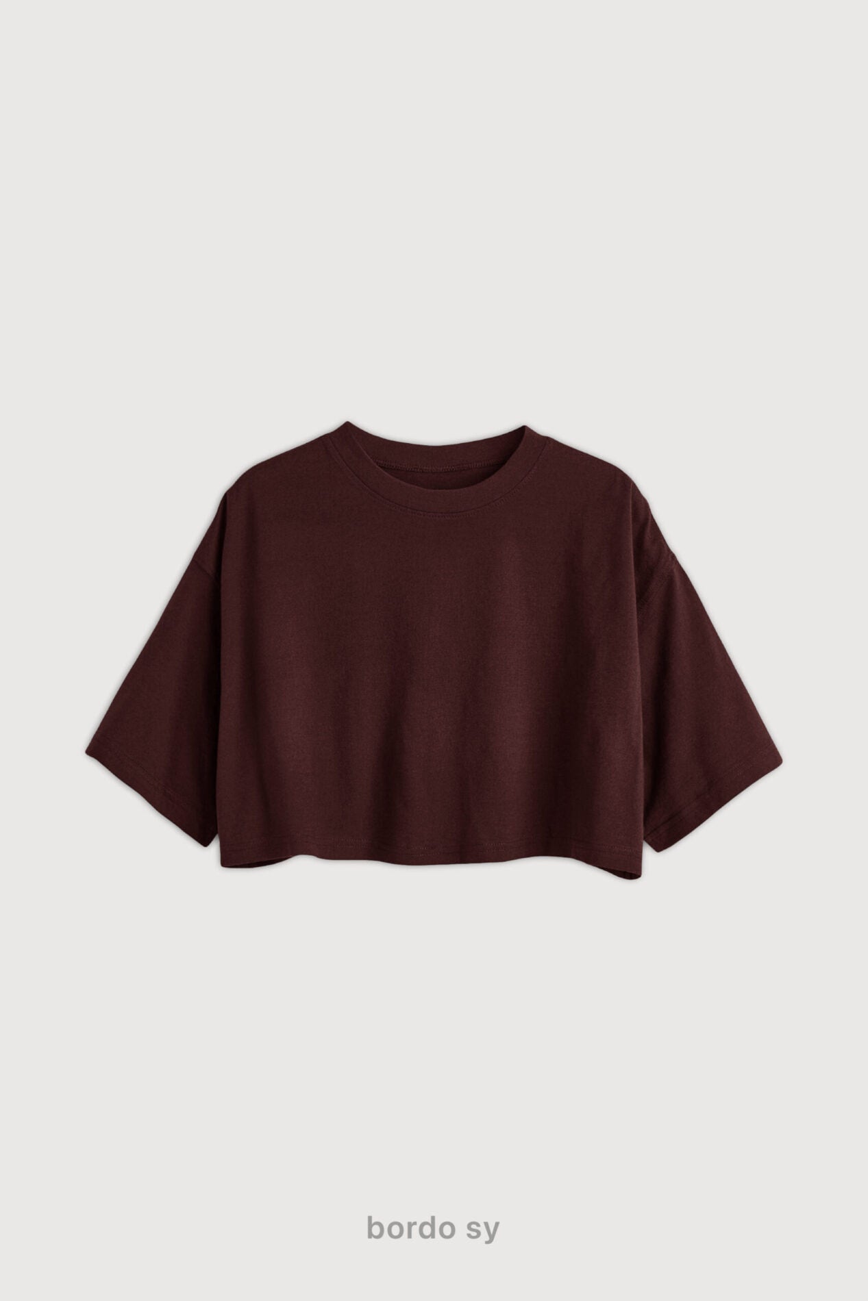 Remera Crop - Bordo Sy