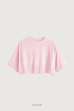 Remera Crop - Rosa Bb