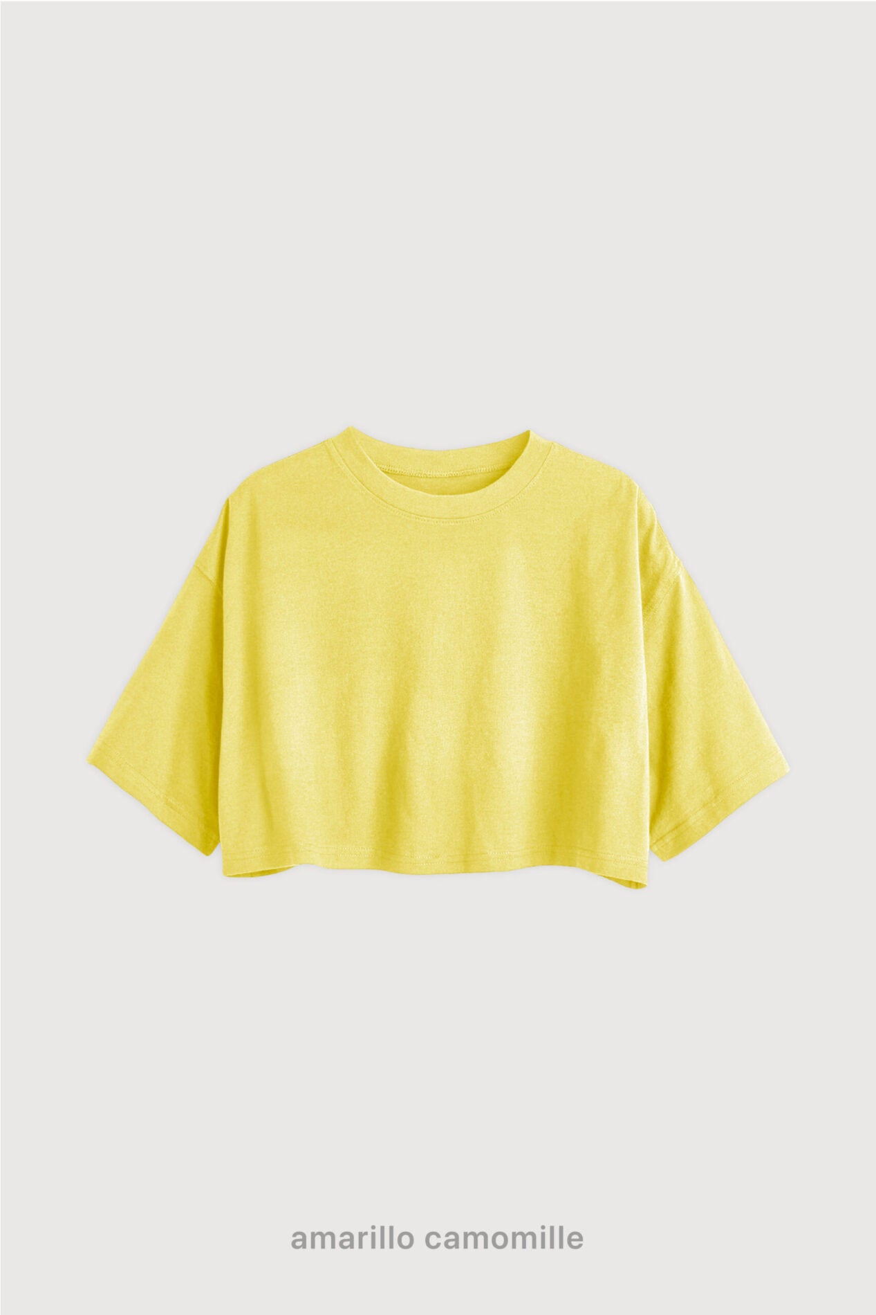 Remera Crop - Amarillo Camomille