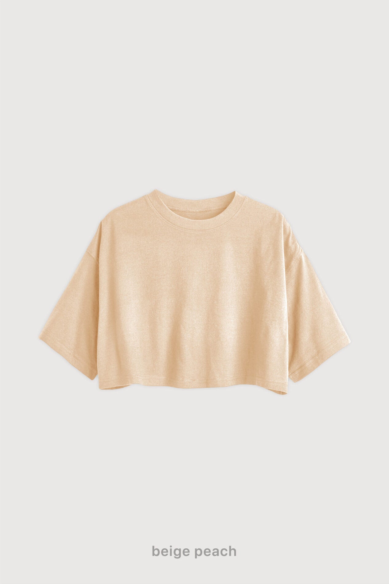 Remera Crop - Beige Peach