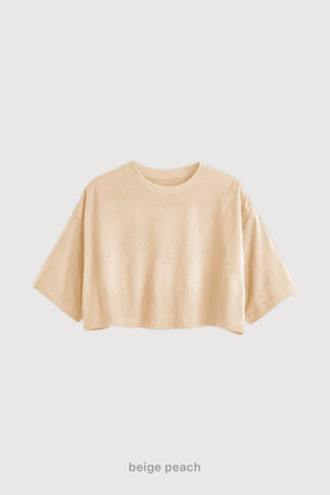 Remera Crop - Beige Peach