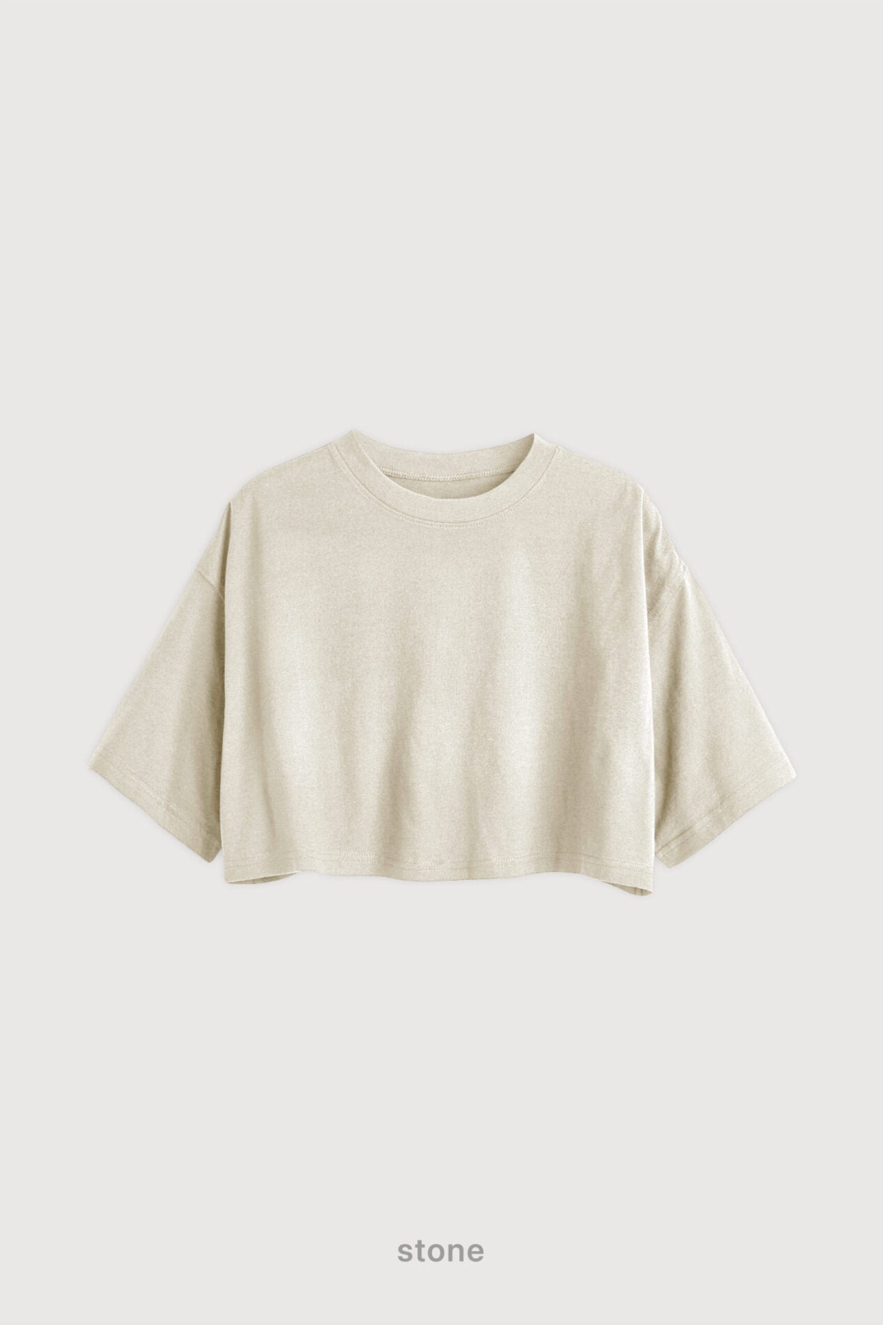 Remera Crop - Stone