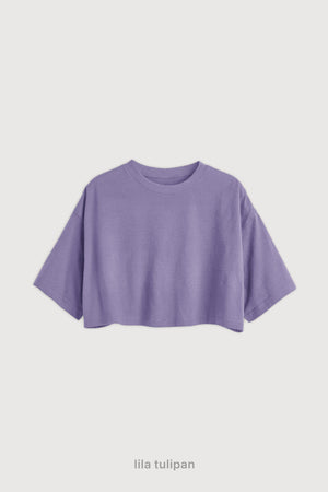 Remera Crop - Lila Tulipan