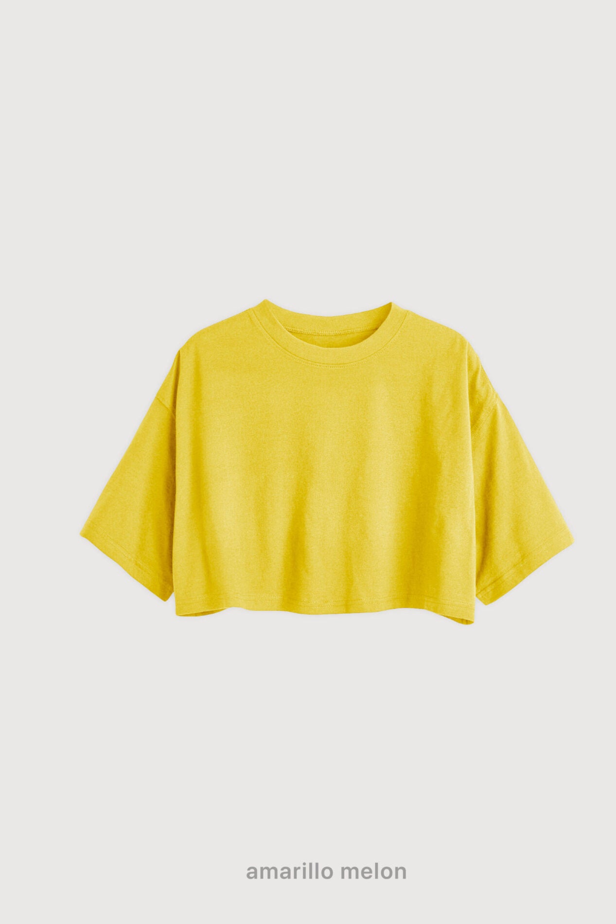 Remera Crop - Amarillo Melon