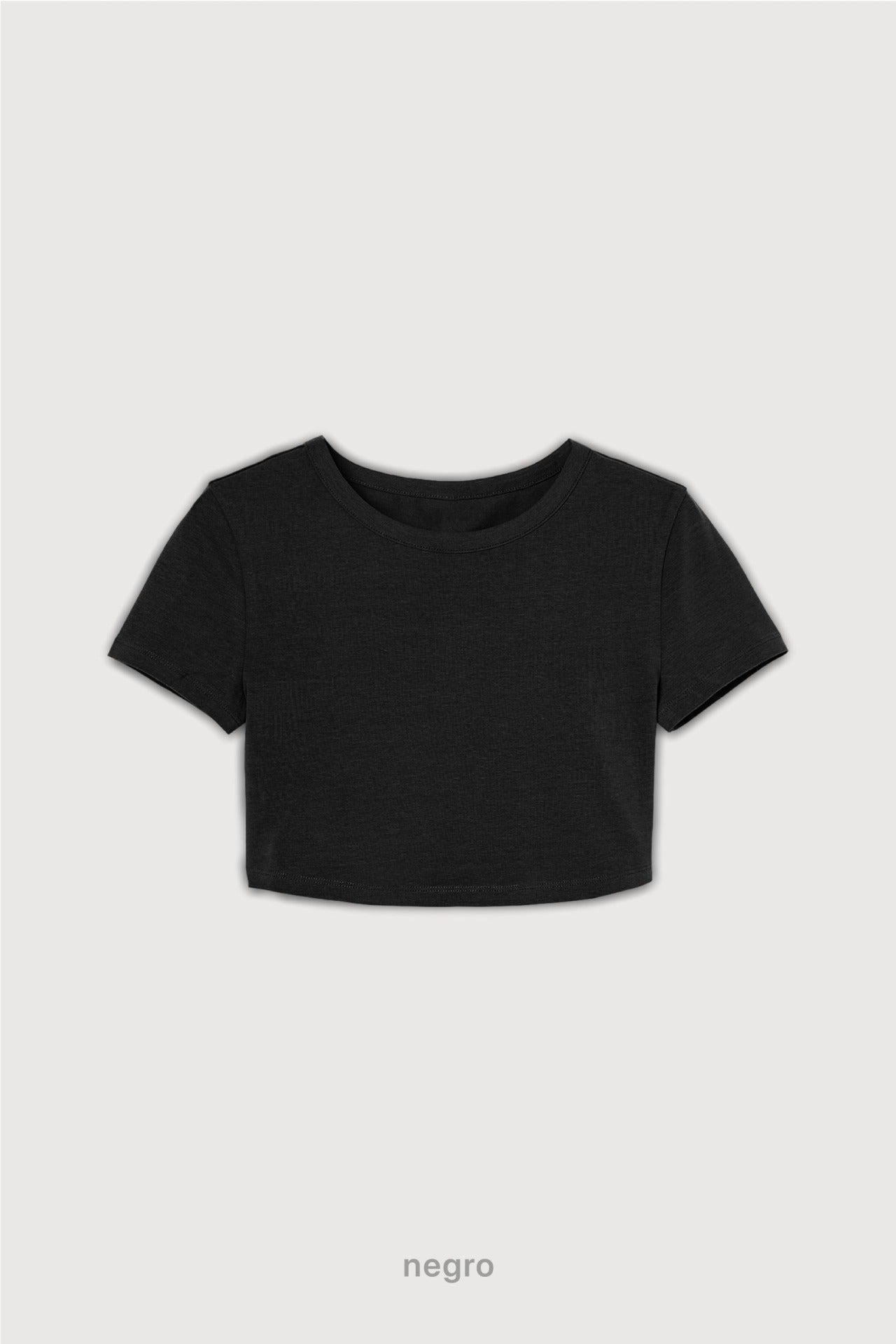 Remera Crop Top - Negro