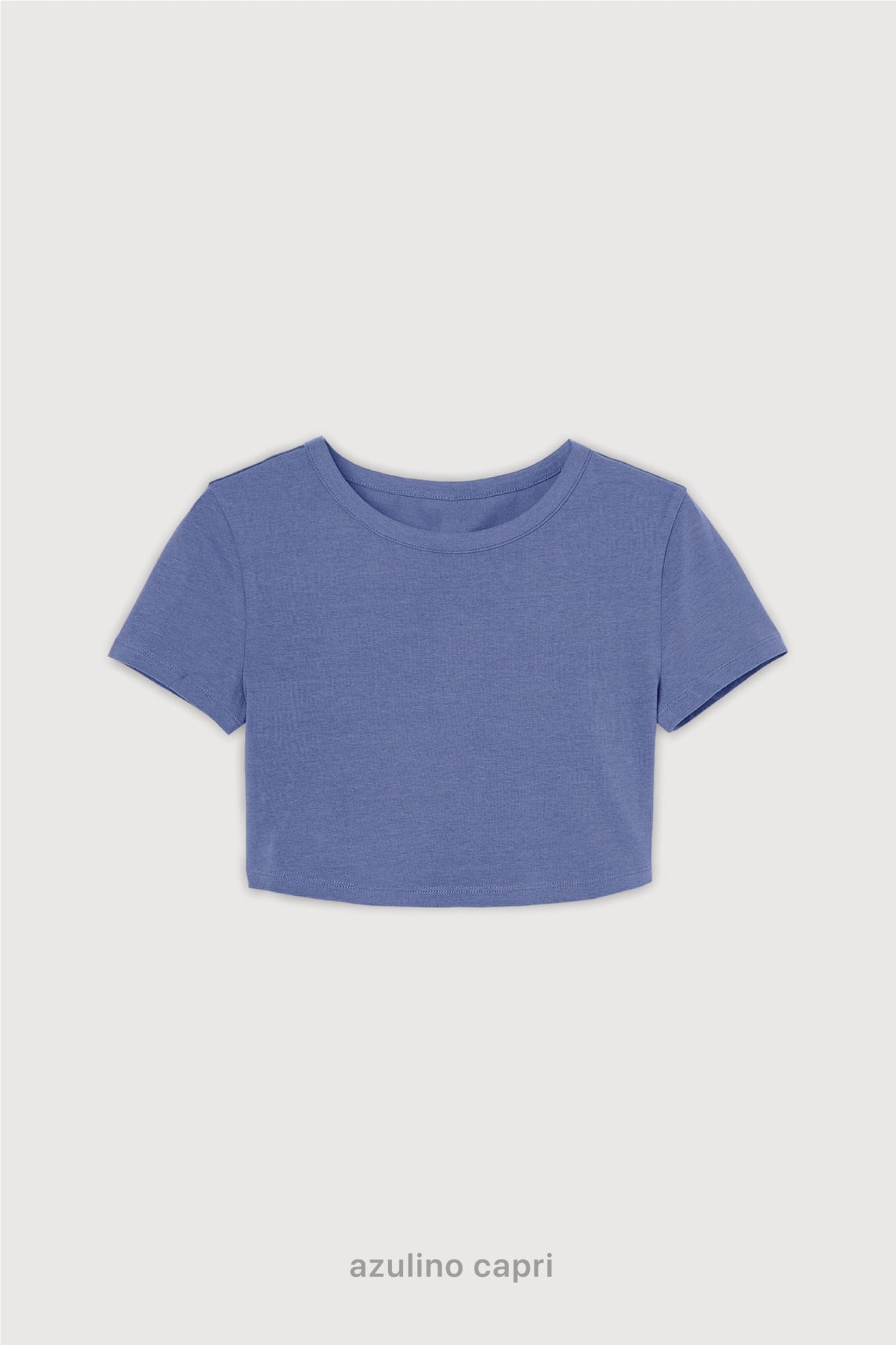 Remera Crop Top - Azulino Capri