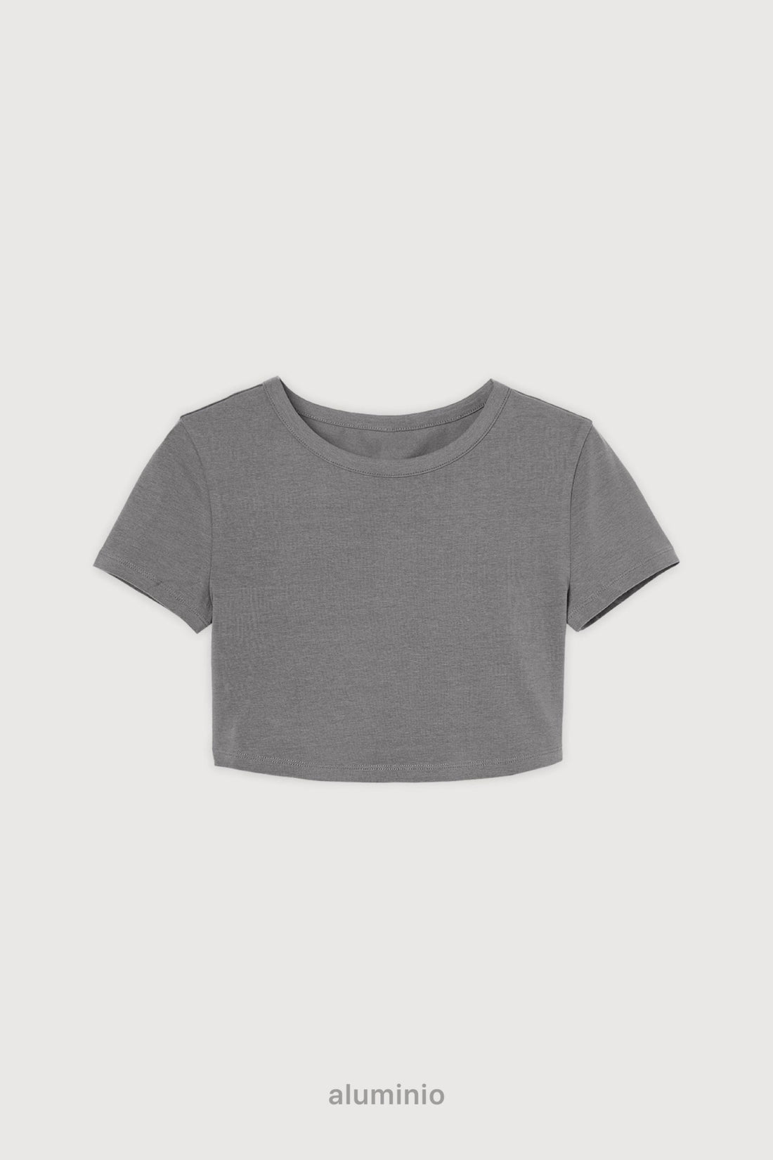 Remera Crop Top - Aluminio