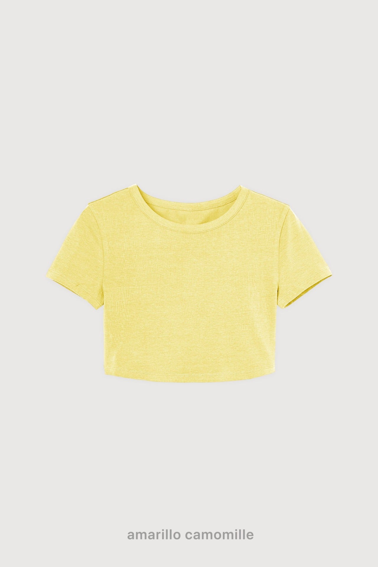 Remera Crop Top - Amarillo Camomille