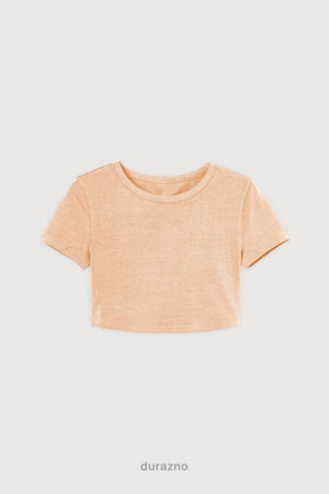 Remera Crop Top - Durazno