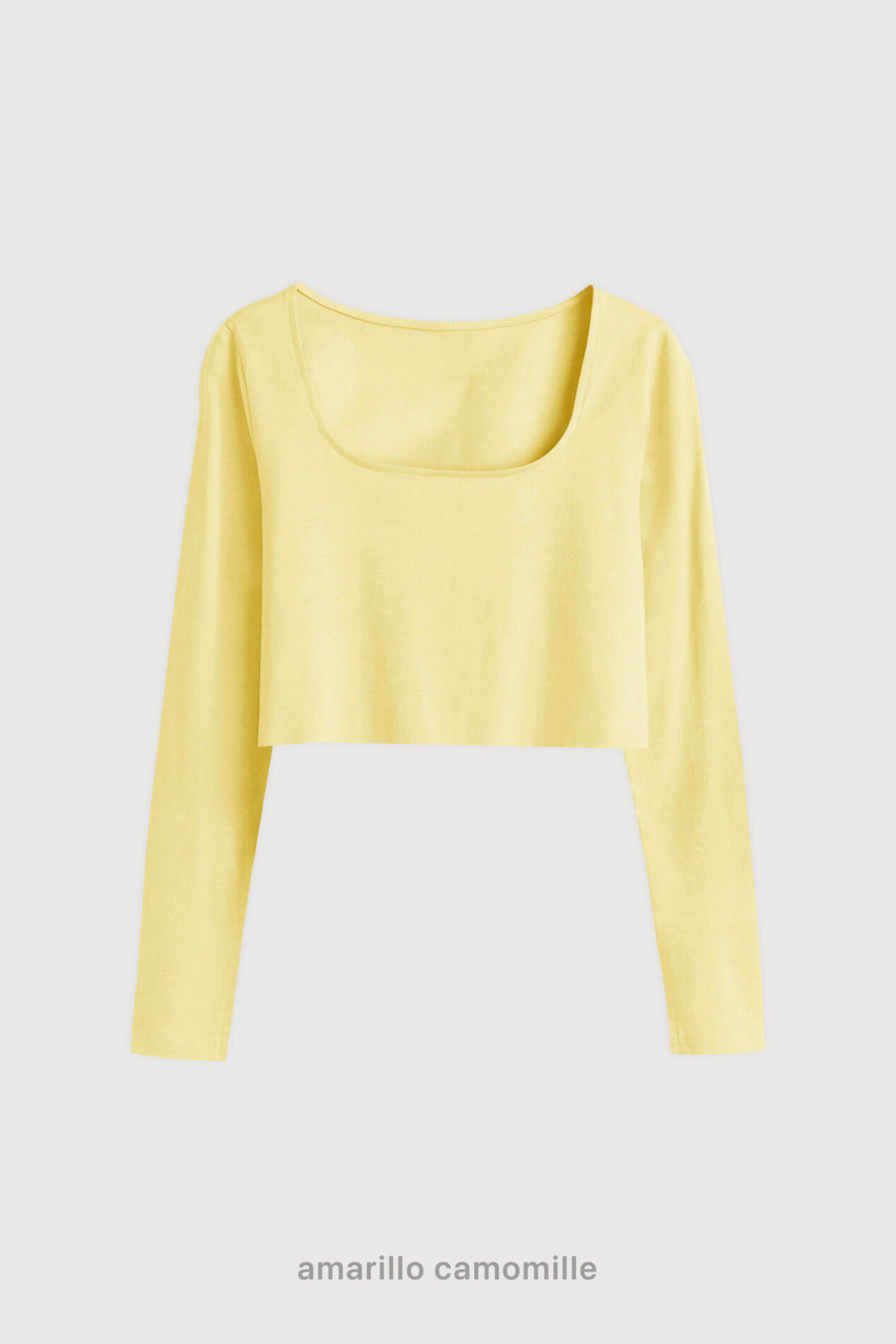 Remera Cuello Abierto Manga Larga - Amarillo Camomille