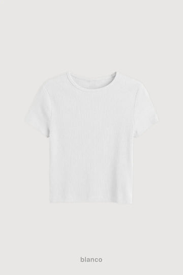 Remera Ribb Midi - Blanco