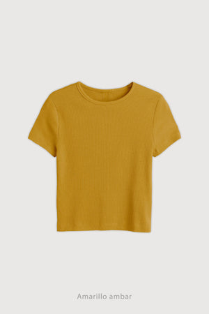 Remera Ribb Midi - Amarillo Ambar