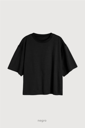 Remera Boxy Fit - Negro