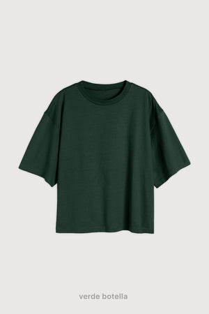 Remera Boxy Fit - Verde Botella