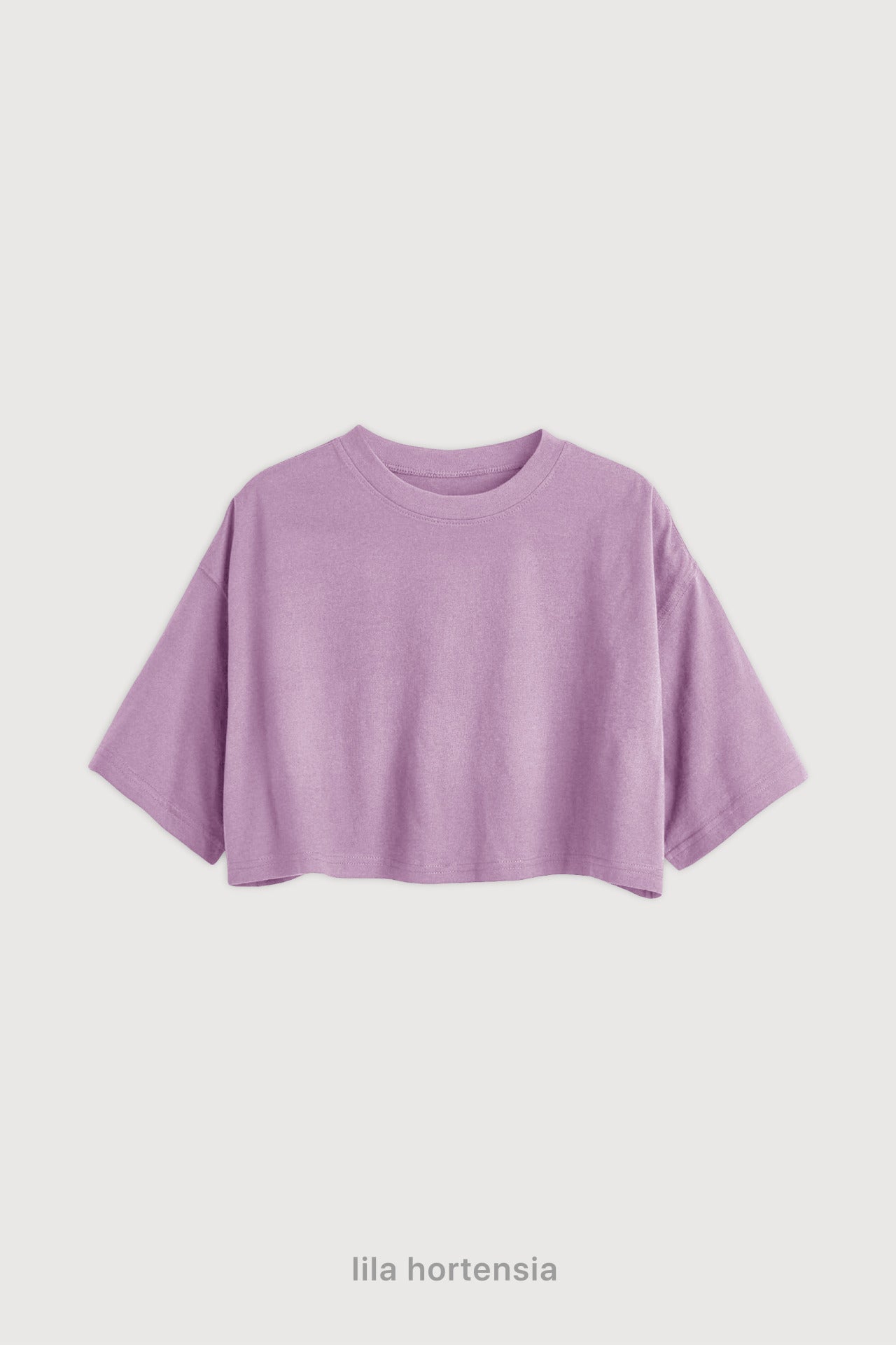 Remera Crop - Lila Hortensia