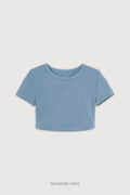 Remera Crop Top - Lavanda Chic