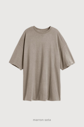 Remera Oversize - Marron Seta