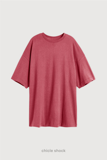 Remera Oversize - Chicle Shock