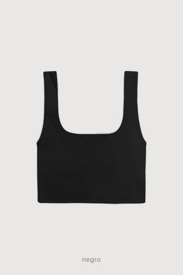 Sport Crop Top - Negro