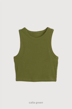 Top Ribb Basic - Calla Green