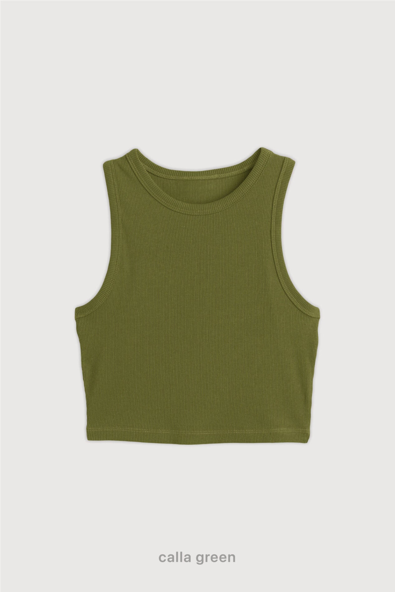 Top Ribb Basic - Calla Green